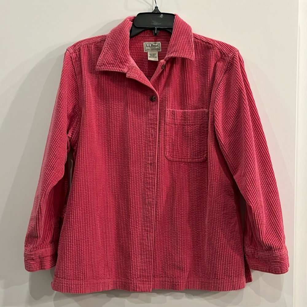 Ladies Overshirt Jacket in Barbie Pink